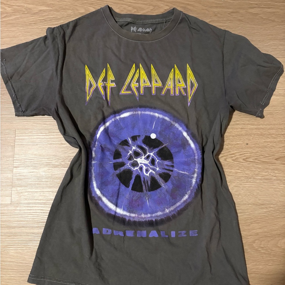 Adidas Gray and Yellow Graphic T-Shirt